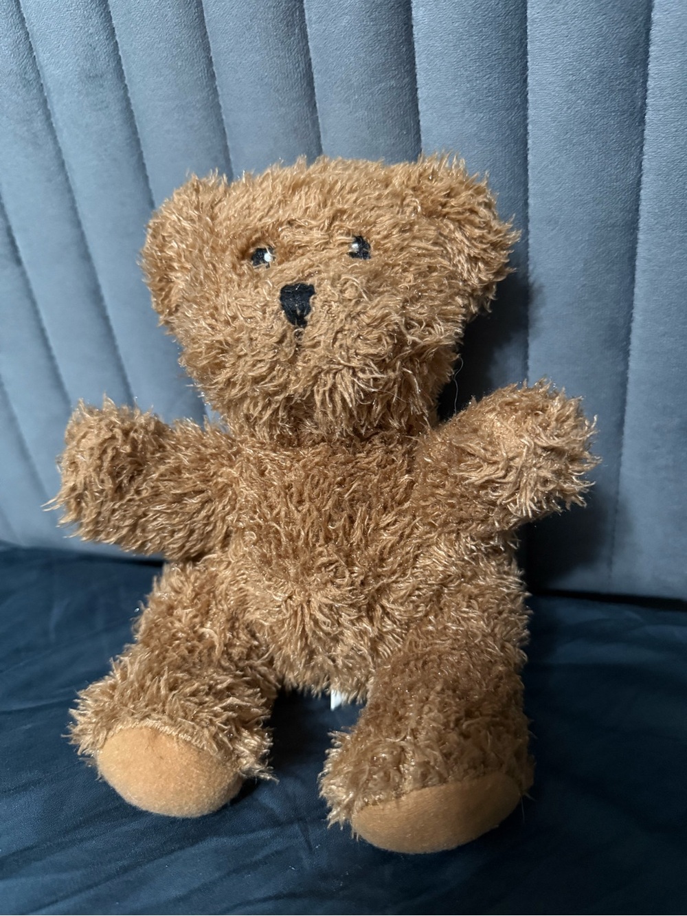 Creature Comforts Vintage Brown Teddy Bear Plush Curly Fur